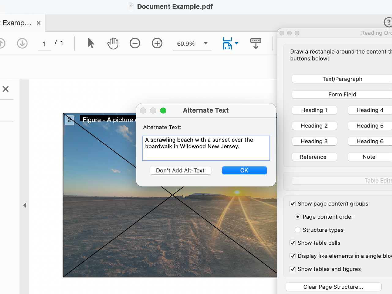 The alt text panel in adobe acrobat pro.