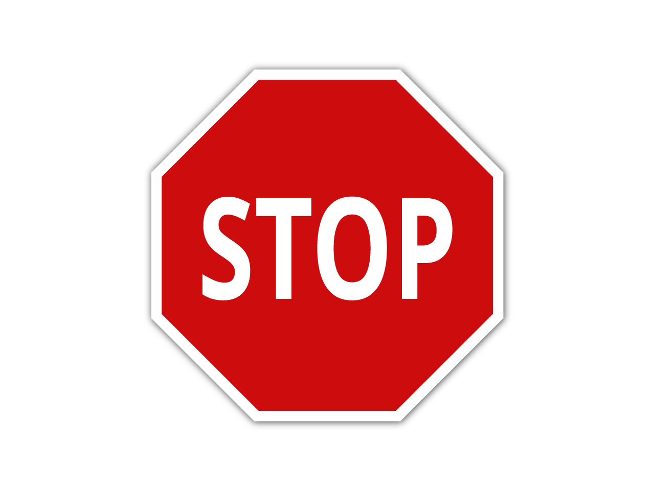 a stop sign.