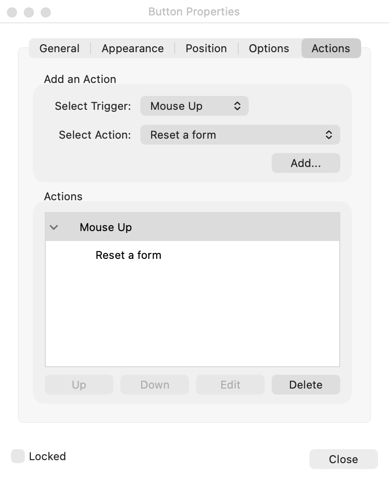 The dropdown properties dialog open to the Options tab. A list of counties has been added to the item list, with choose your county as the default option.
