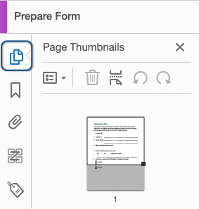 The left-hand page thumbnails pane open.